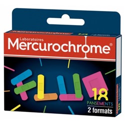 Mercurochrome Pansements Fluo 2 Formats 18 Pansements