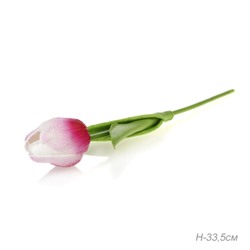 Цветок искусственный Тюльпан розово-малиновый 33 см / J125-3 /уп 150/1500/ латэкс