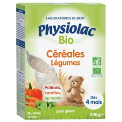 Physiolac Bio C?r?ales L?gumes D?s 4 Mois 200 g