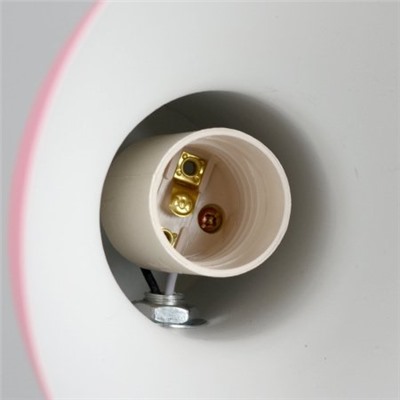 Настольный светильник Розовы плафон Деревянное основание E27 / Размер 220мм*450мм С лампой светодиодной 6Вт Тёплый-нейтральный-холодный /уп 10/