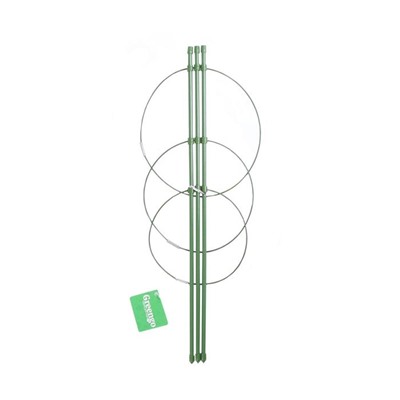 Кустодержатель, d = 15–17–19 см, h = 44 см, 3 кольца, металл, зелёный, Greengo