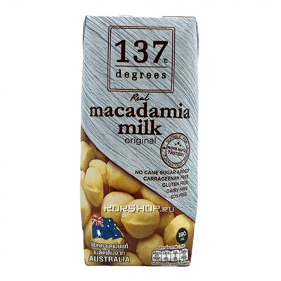 Молоко на основе ореха макадами 137 Degrees, Таиланд, 180 мл Акция