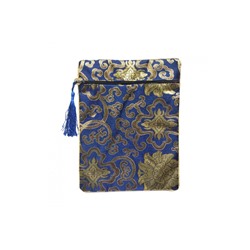 Декоративная подарочная сумка в восточном стиле (синяя)