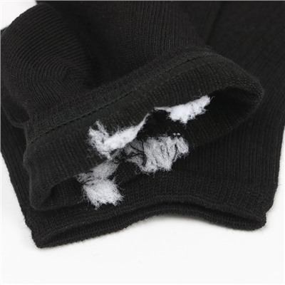 Носки укороченные, цвет чёрный, размер 23-25