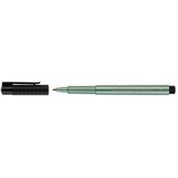Капиллярные ручки Pitt Artist Pen Metallic, зеленый металлик, в картонной коробке, 10 шт