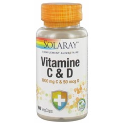Solaray Vitamine C and D 60 Capsules V?g?tales