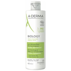 A-DERMA Biology Lait D?maquillant Dermatologique Bio 400 ml