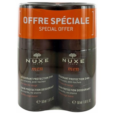 Nuxe Men D?odorant Protection 24H Lot de 2 x 50 ml
