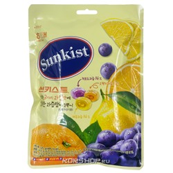 Конфеты Ассорти (лимон, апельсин, виноград) Sunkist Haitai, Корея, 125 г Акция