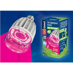 LED-M80-20W/SP/E27/CL ALS55WH Лампа светодиодная для растений, IP54. Форма "M", прозрачная колба. Материал корпуса алюминий. Упаковка картон.
