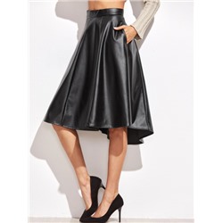 Чёрная асимметричная юбка