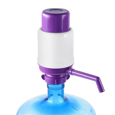 Помпа для воды "Дельфин" Эко, механическая, под бутыль от 12 до 19 л, фиолетовая