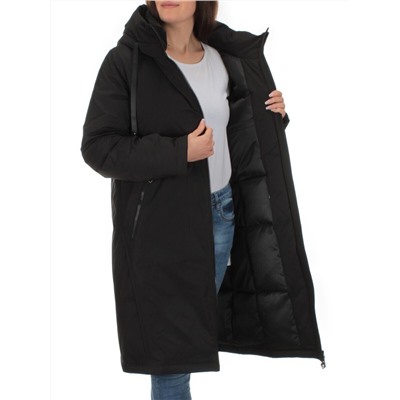 2392 BLACK Пальто зимнее женское (200 гр. холлофайбер)