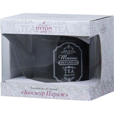 Чай черный Hyton Керамический чайник Бонжур Париж листовой 80гр