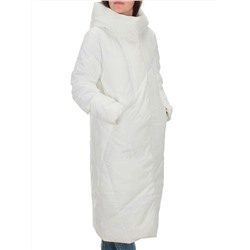 22339 WHITE Пальто стеганое зимнее женское (200 гр. холлофайбера)