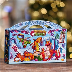 Подарочная коробка "Драконьи радости" , Портфель макси широкий , 37 x 8 x 20,2 см