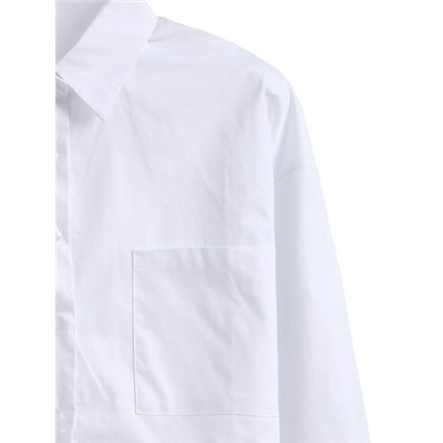 Белая рубашка в стиле минимализм