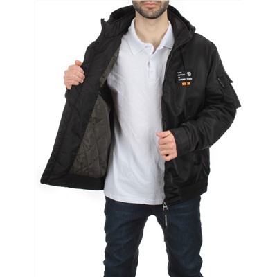 8734 BLACK Куртка мужская демисезонная (100 гр. синтепон)