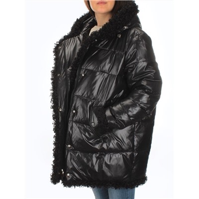 H23-686 BLACK Куртка зимняя женская (тинсулейт)