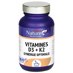 Pharm Nature Vitamine D3 + K2 Synergie Optimale 60 G?lules