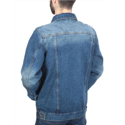 5922 BLUE Куртка джинсовая мужская VH JEANS (80% хлопок, 15% полиамид, 5% спандекс)