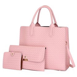 Набор сумок из 3 предметов, арт А29 цвет: розовый