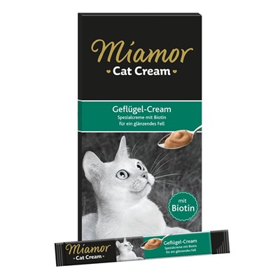 MIAMOR CAT-CREAM паста д/кошек птица и биотин 6x15гр