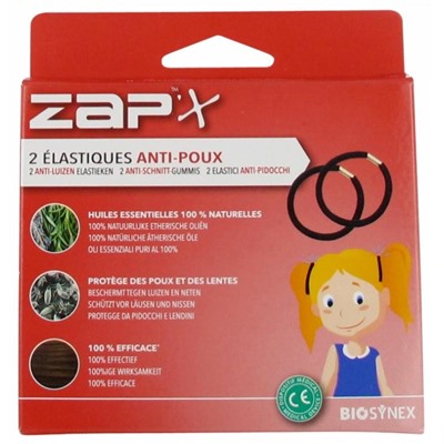 Biosynex Zap x ?lastique Anti-Poux 2 ?lastiques