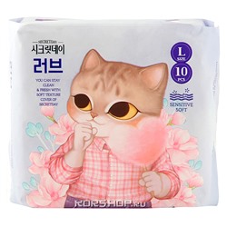 Ультратонкие дышащие органические прокладки Sense Large SecretDay 29 см (14 шт.), Корея Акция