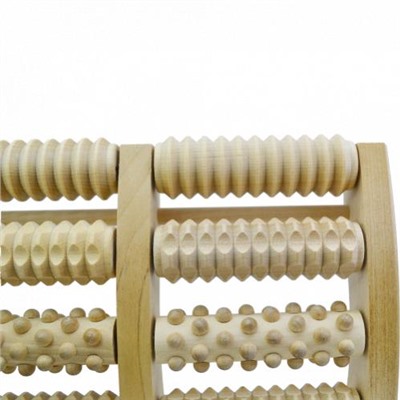 Массажер для ног большой зубчатый Счеты , комбинированный, деревянный (две секции), МА4218, Тимбэ Продакшен