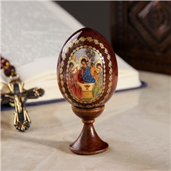 Сувенир Яйцо на подставке икона "Троица"
