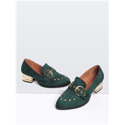 Зелёные модные туфли