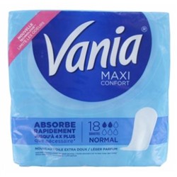 Vania Maxi Confort Normal 18 Serviettes