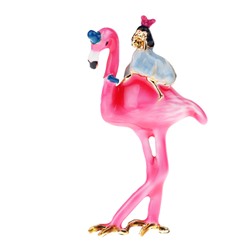 Брошь «Сказочный фламинго»