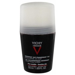 Vichy Homme D?odorant Anti-Transpirant 72H Contr?le Extr?me Roll-On 50 ml
