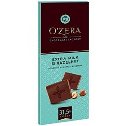«OZera», шоколад молочный «Extra milk & Hazelnut», 90 гр. Яшкино