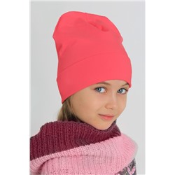 Детская шапка для девочки Коралловый