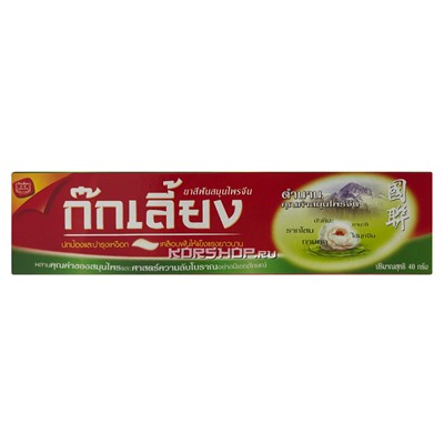 Зубная паста на натуральных травах Kokliang, Таиланд, 40 г Акция