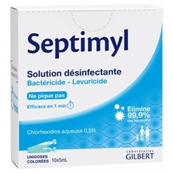 Gilbert Septimyl Solution D?sinfectante Chlorhexidine Aqueuse 0,5% 10 x 5 ml