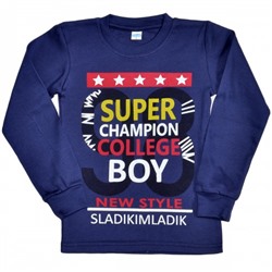 Толстовка детская "Super champion boy" (d-blue)