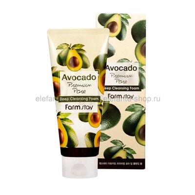 Пенка для умывания FarmStay Avocado Premium Pore Deep Cleansing Foam 180ml (51)