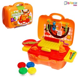 Набор для игры с пластилином «Веселый пикник», 4 баночки с пластилином