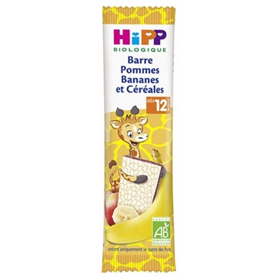HiPP Barre Pommes Bananes et C?r?ales d?s 12 Mois Bio 25 g