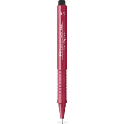 Капиллярные ручки Ecco Pigment, красный, 0,3 мм, в картонной коробке, 10 шт