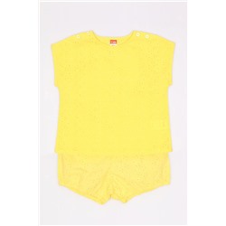 Комплект для девочки (футболка, шорты) Желтый