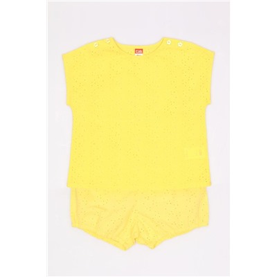 Комплект для девочки (футболка, шорты) Желтый