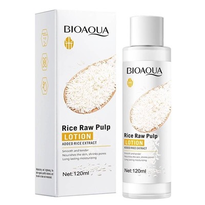 BIOAOUA  RICE RAW LOTION Лосьон обновляющий с экстрактом риса, 120мл