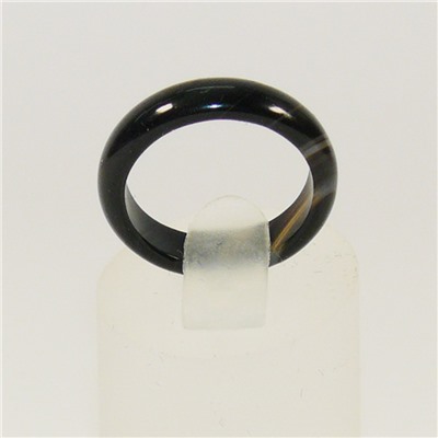 Кольцо из оникса черного ширина 5 мм - для ОПТовиков