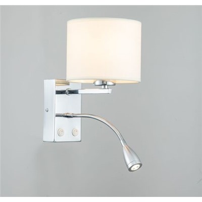 Настенный светильник Escada 552/A LED*1W+E27*60W Chrome/White