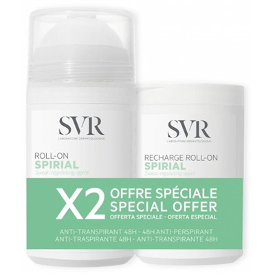 SVR Spirial D?odorant Anti-Transpirant 48H Roll-On 50 ml + Recharge Roll-On 50 ml